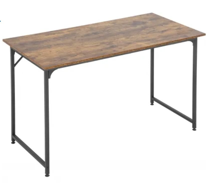 Computer Desk Home Office Desk Gaming Desk Corner Writing Black Large 47.2”W x 23.6”D Student Art Modren Simple Style PC Wood and Metal Desk