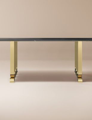 Sintered Stone Top with Metal Frame Dining Table Sintered Stone Top with Metal Frame Dining Table