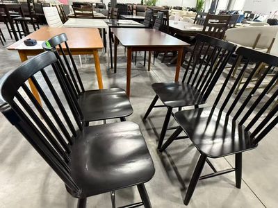Classic Black Wooden Dining Chair