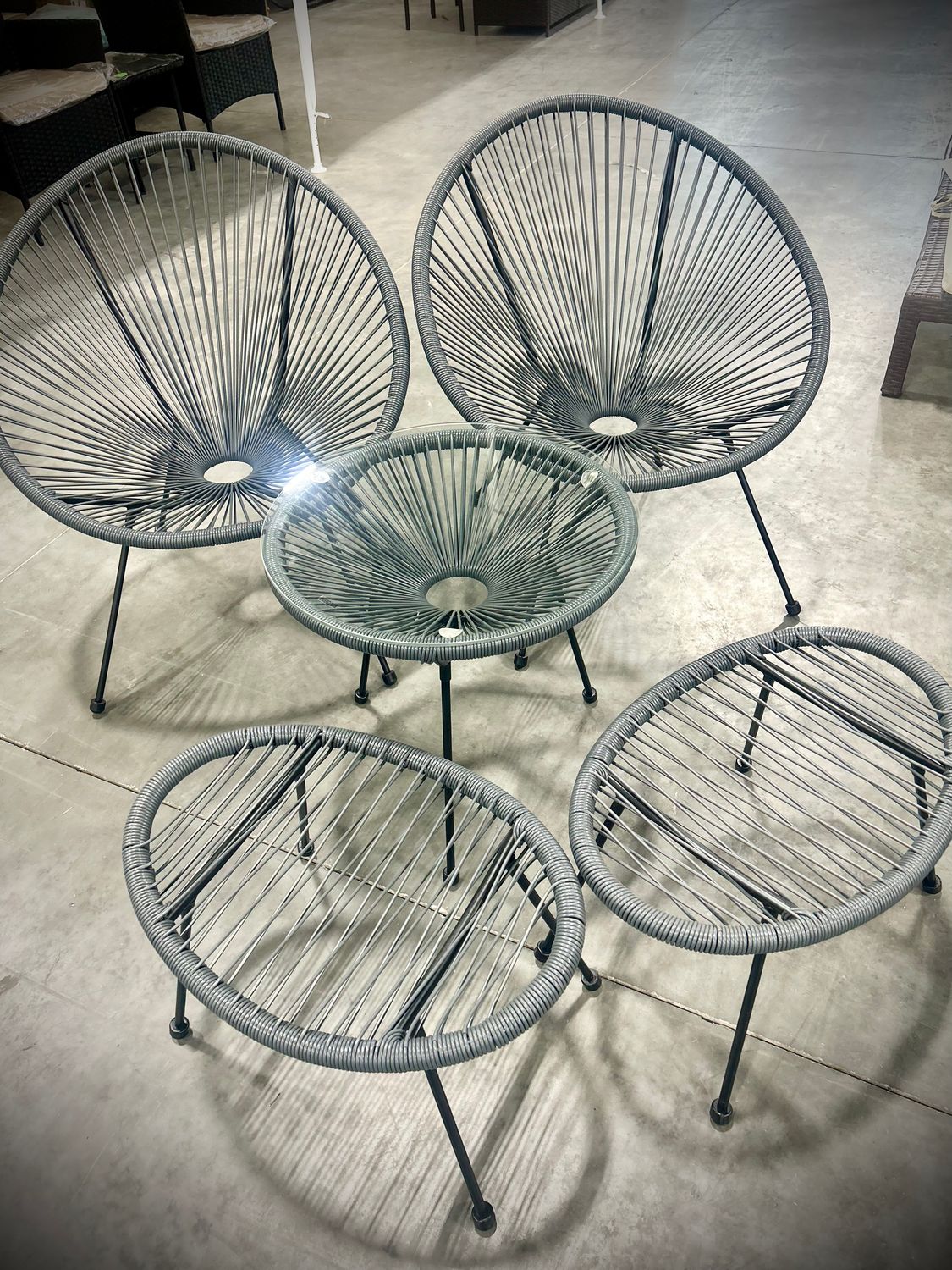 The Gray Wire Cone Lounge Set(5P)