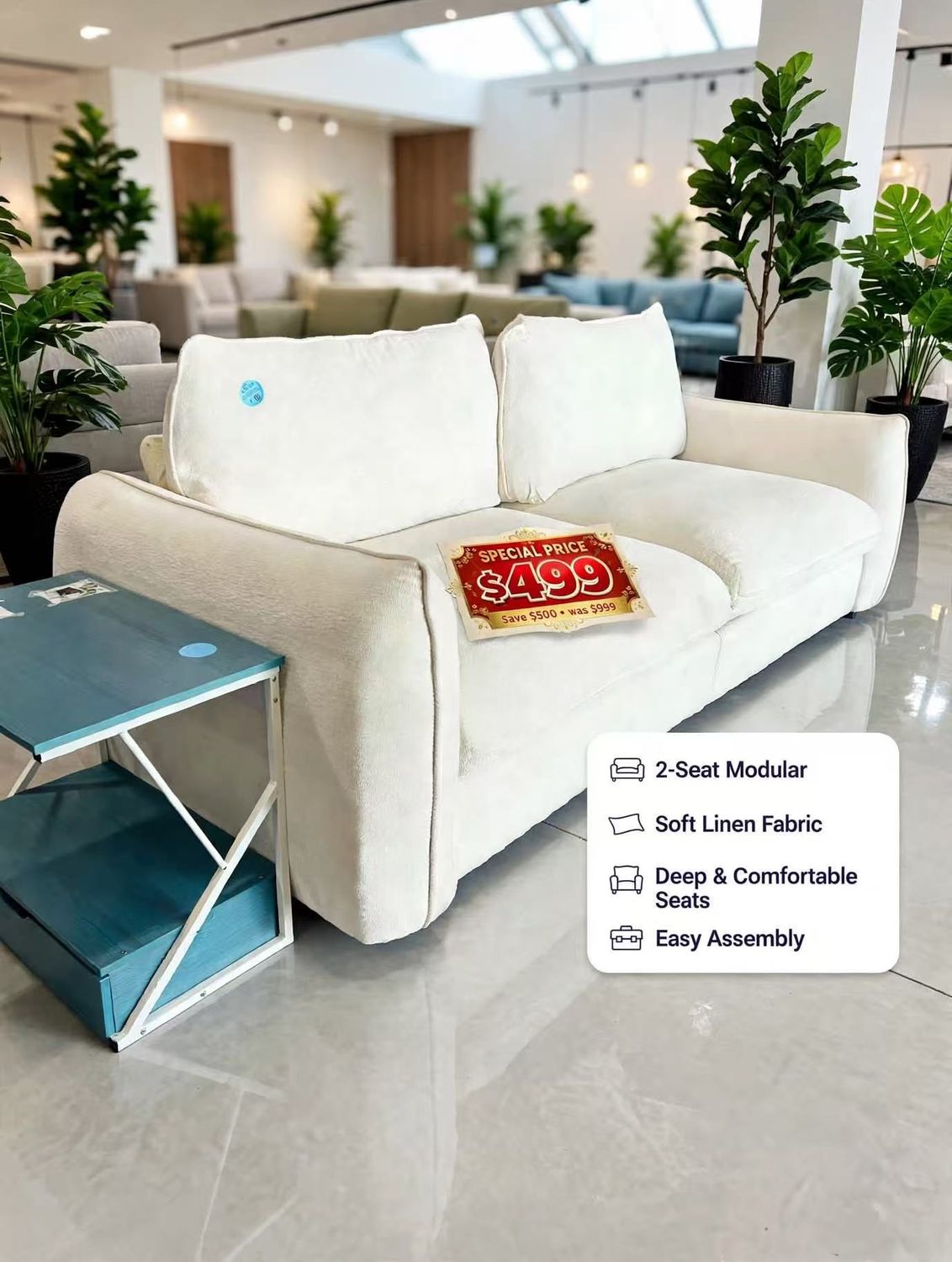 LoveSeat Sofa Available in in 2 colours