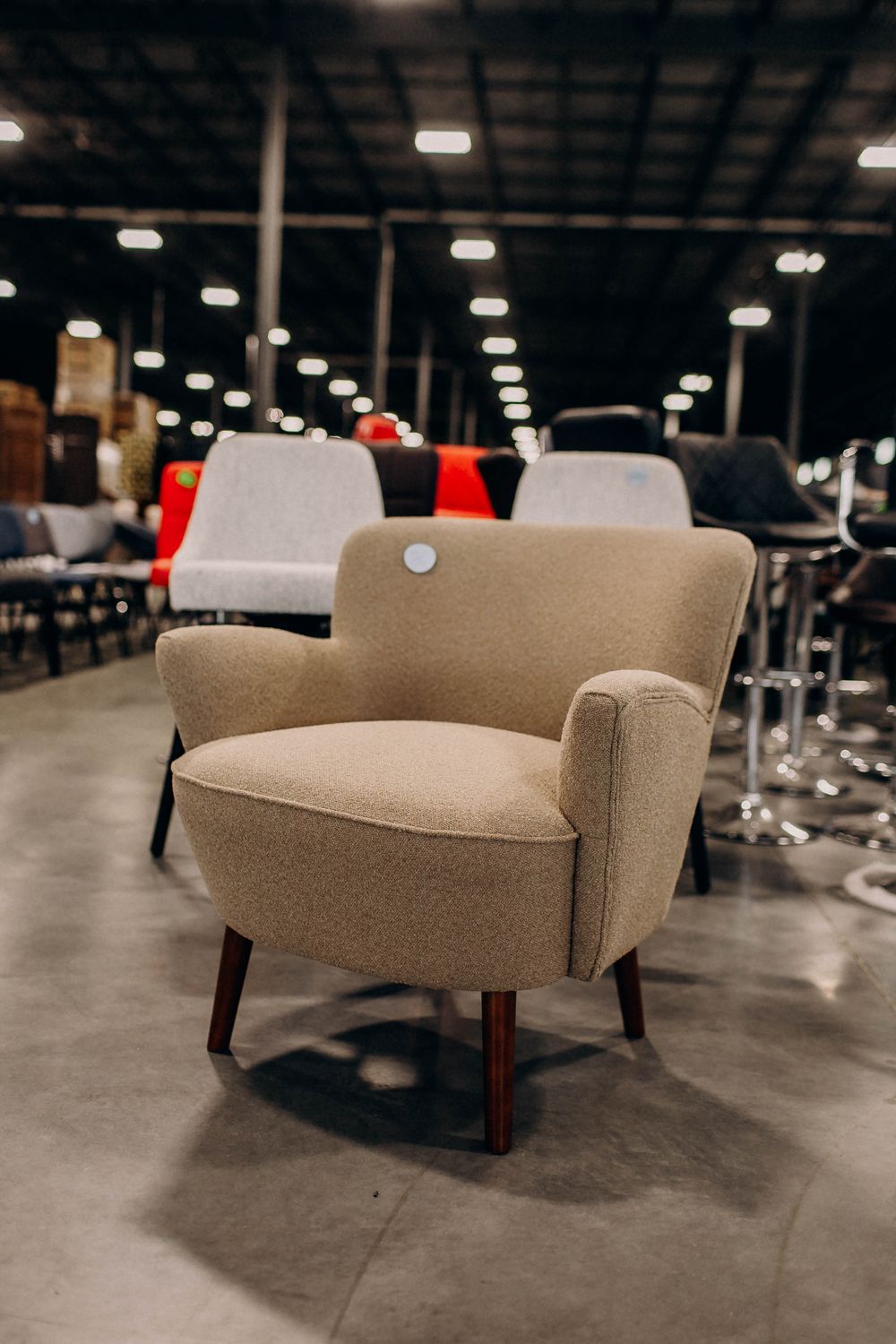 Mid-Century Modern Upholstered Armchair