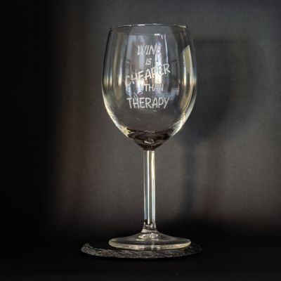 Engraved wine glasses