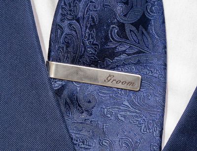 Engraved tie clips