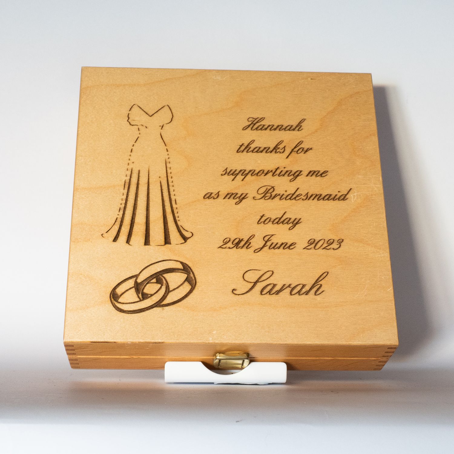 Elegant Wooden gift box engraved