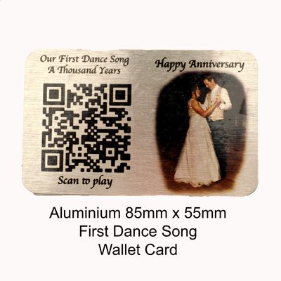 First Dance song wallet card