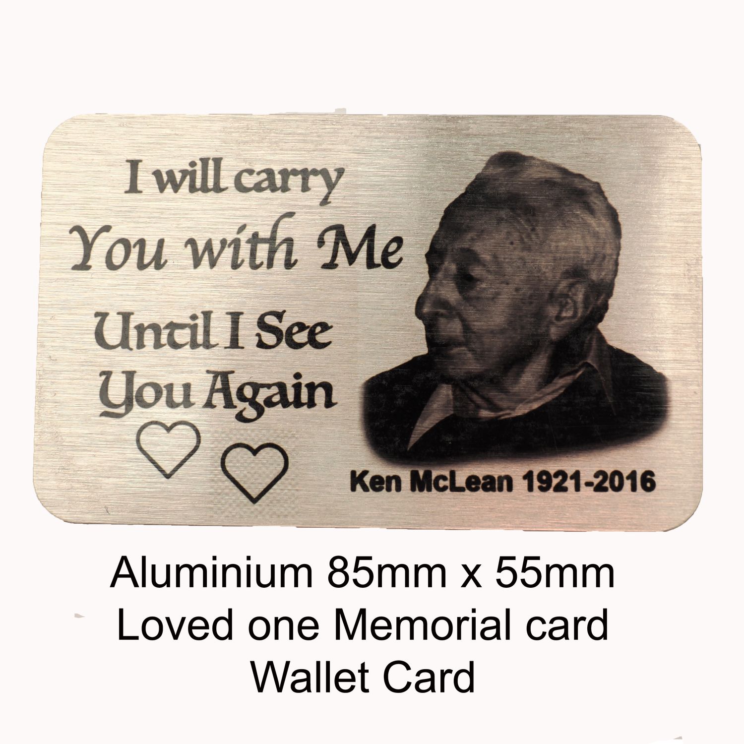 Memorial card for a much loved family member