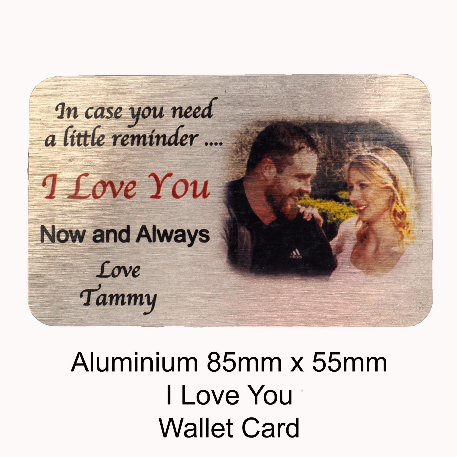 I Love You photo wallet card