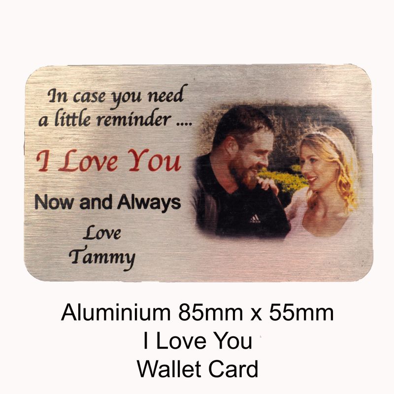 I Love You photo wallet card