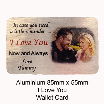 I Love You photo wallet card