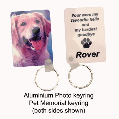 Memorial keyring for a much loved family pet