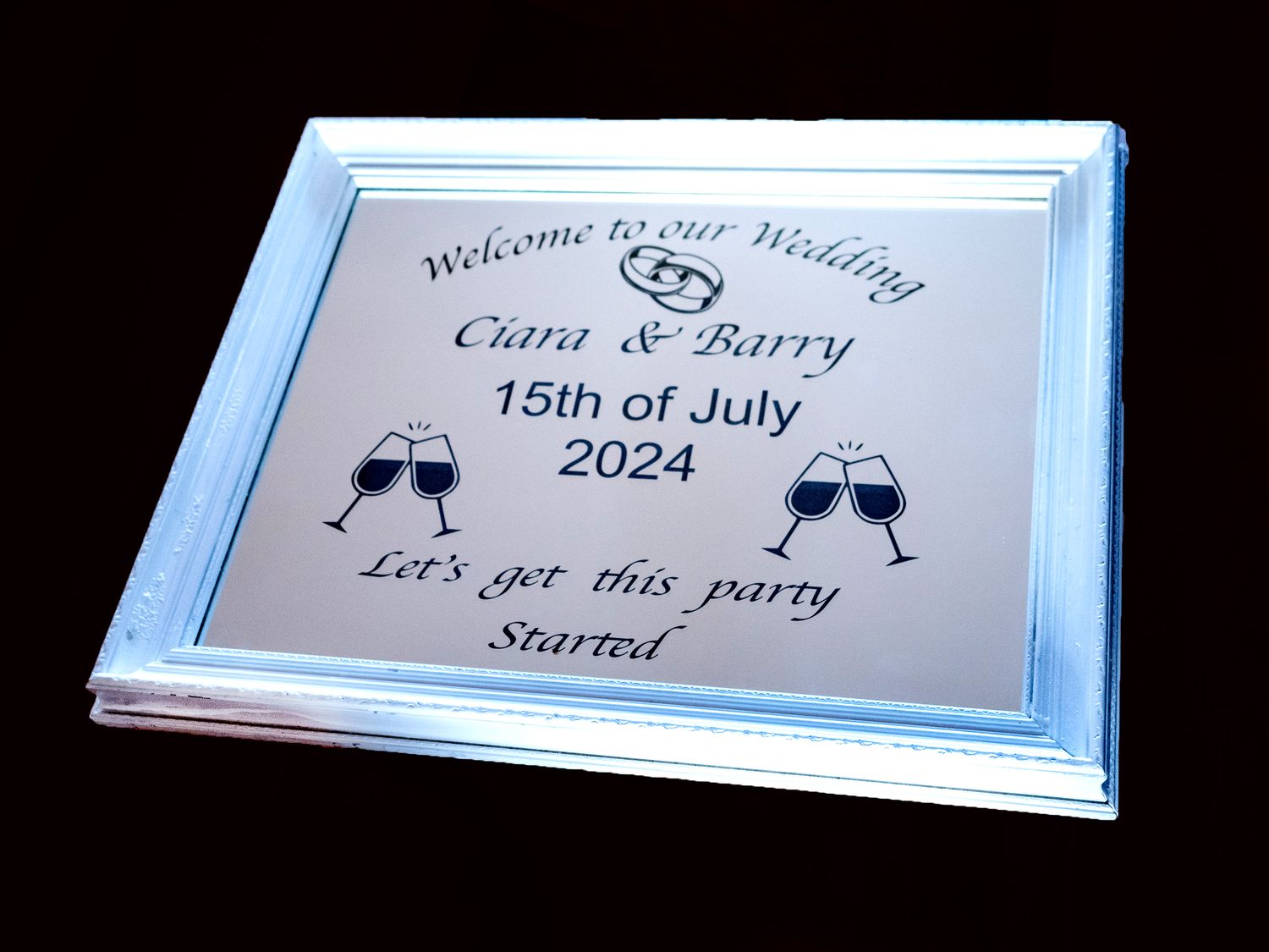 Engraved wedding mirrors - FREE DELIVERY in IRELAND