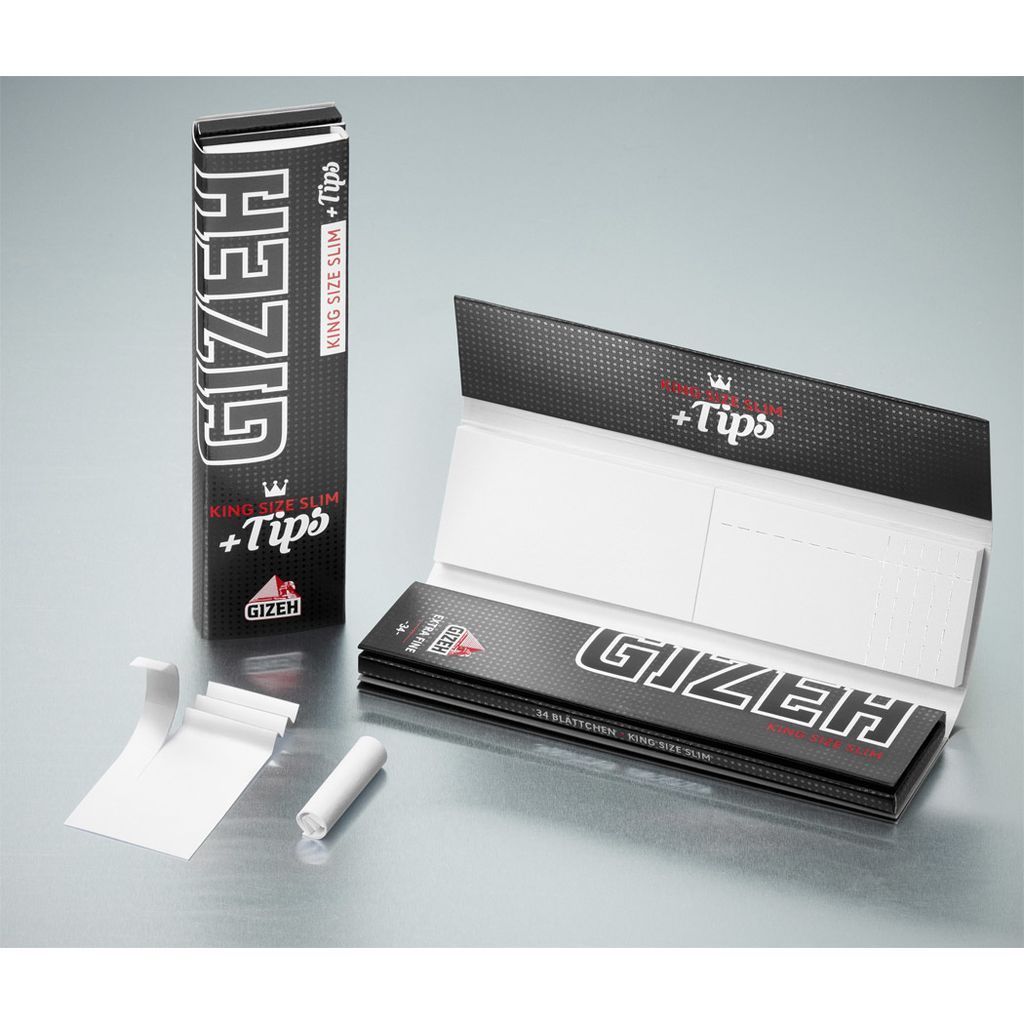 GIZEH BLACK® King Size Slim + Tips