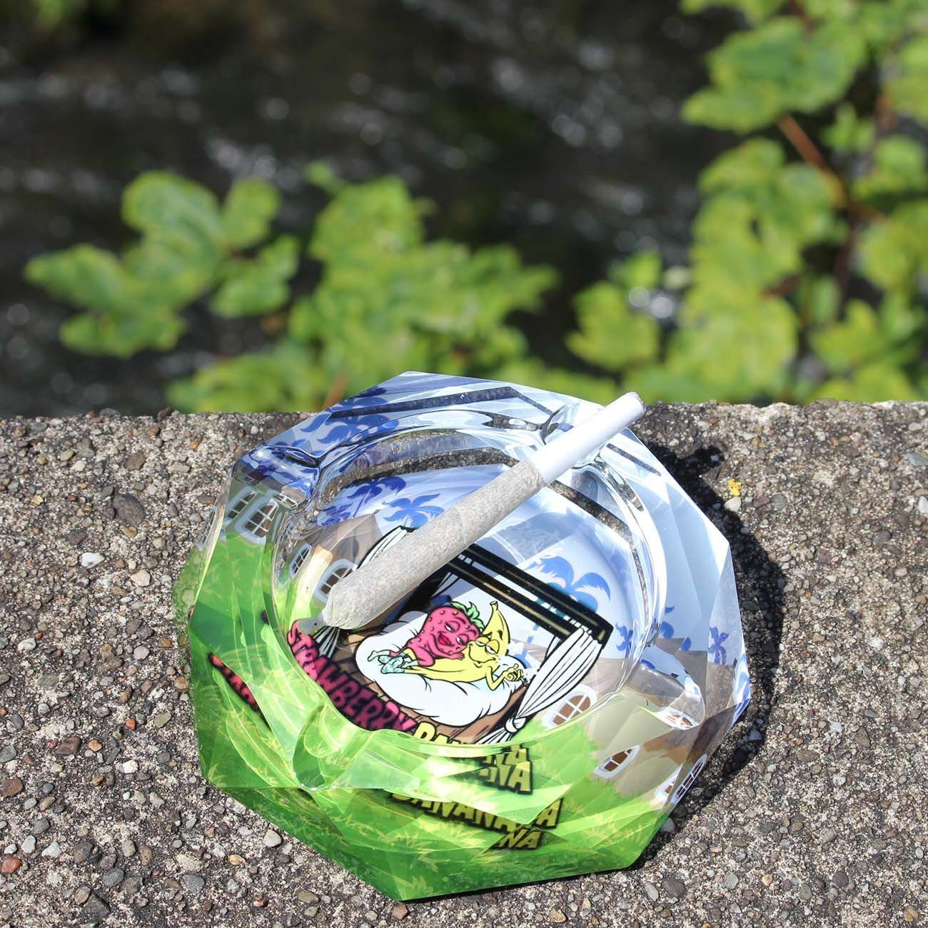 Glas-Aschenbecher Kristall (XL) inkl. Geschenkbox