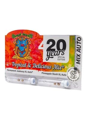 Tropical & Delicious Mix® | 2x2 Autoflower Seeds | „Special Mix Pack“ zum 20. Jubiläum | Sweet Seeds® Tropical & Delicious Mix® | 2x2 Autoflower Seeds | „Special Mix Pack“ zum 20. Jubiläum | Sweet Seeds®