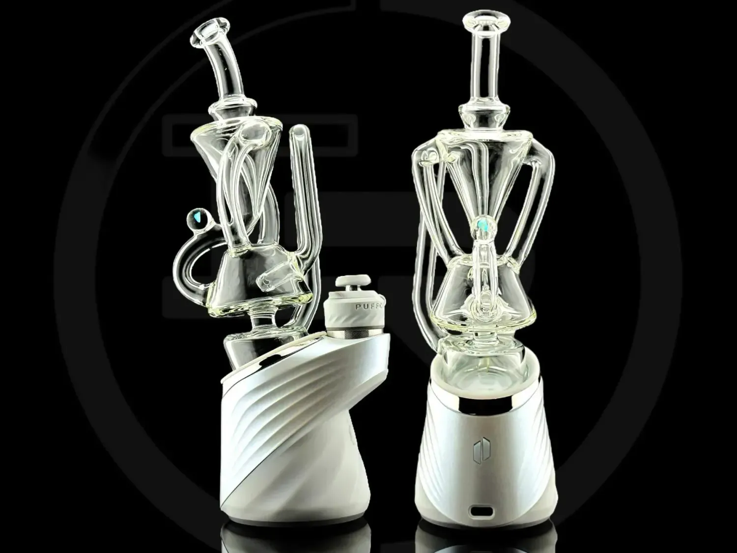 PuffCo PEAK ATTACHMENT | SUPERIOR GILLY in CLEAR | mit zwei Opalen