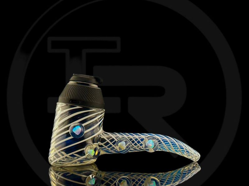 PuffCo PROXY ATTACHMENT | Reticello White mit VIER OPALEN