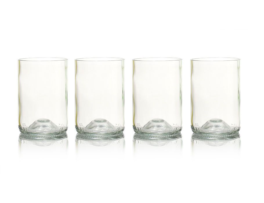 Glazen Rebottled Transparant - 4 stuks