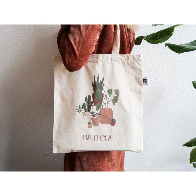 Fairtrade stoffen tas - Time to grow