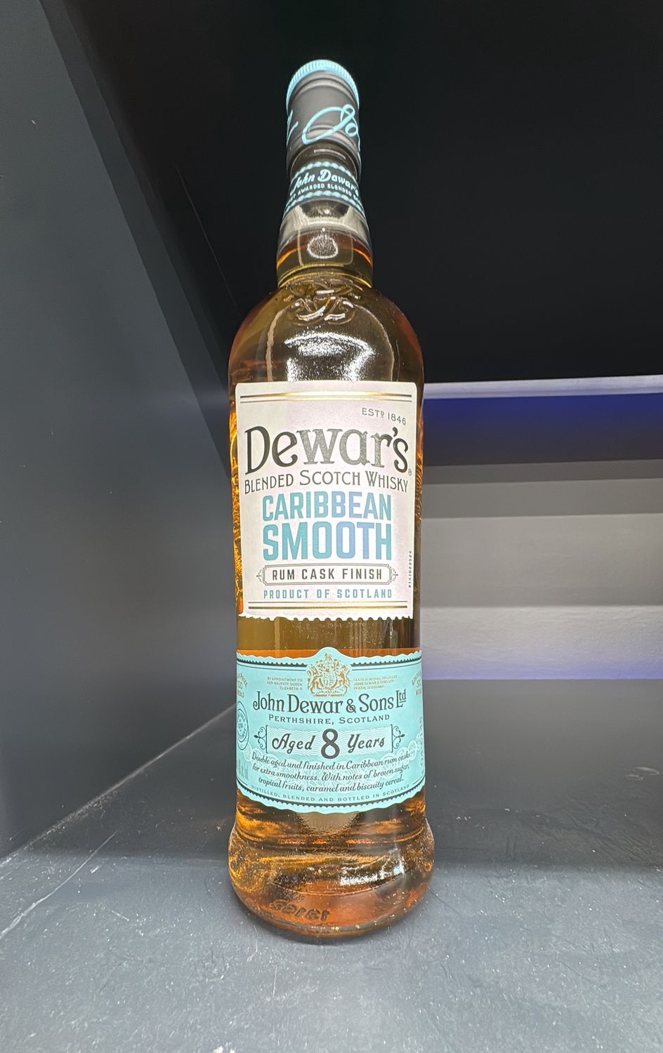 DEWARS BLENDED 8YR CARIBBEAN 750ML