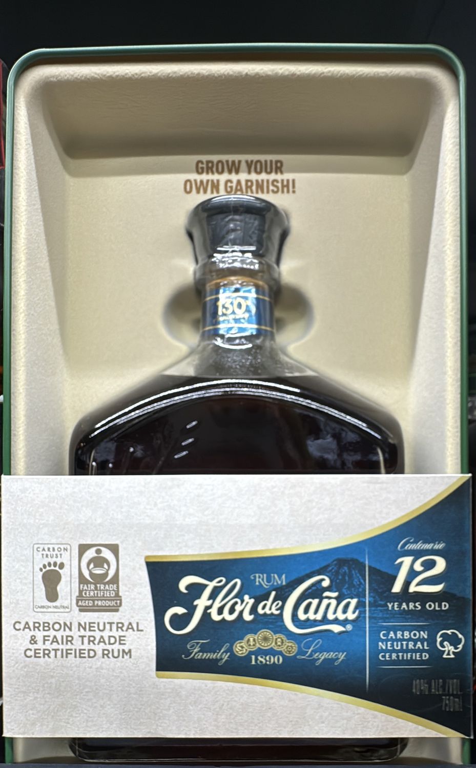 FLOR DE CANA CENT 12YR W/TIN 750ML
