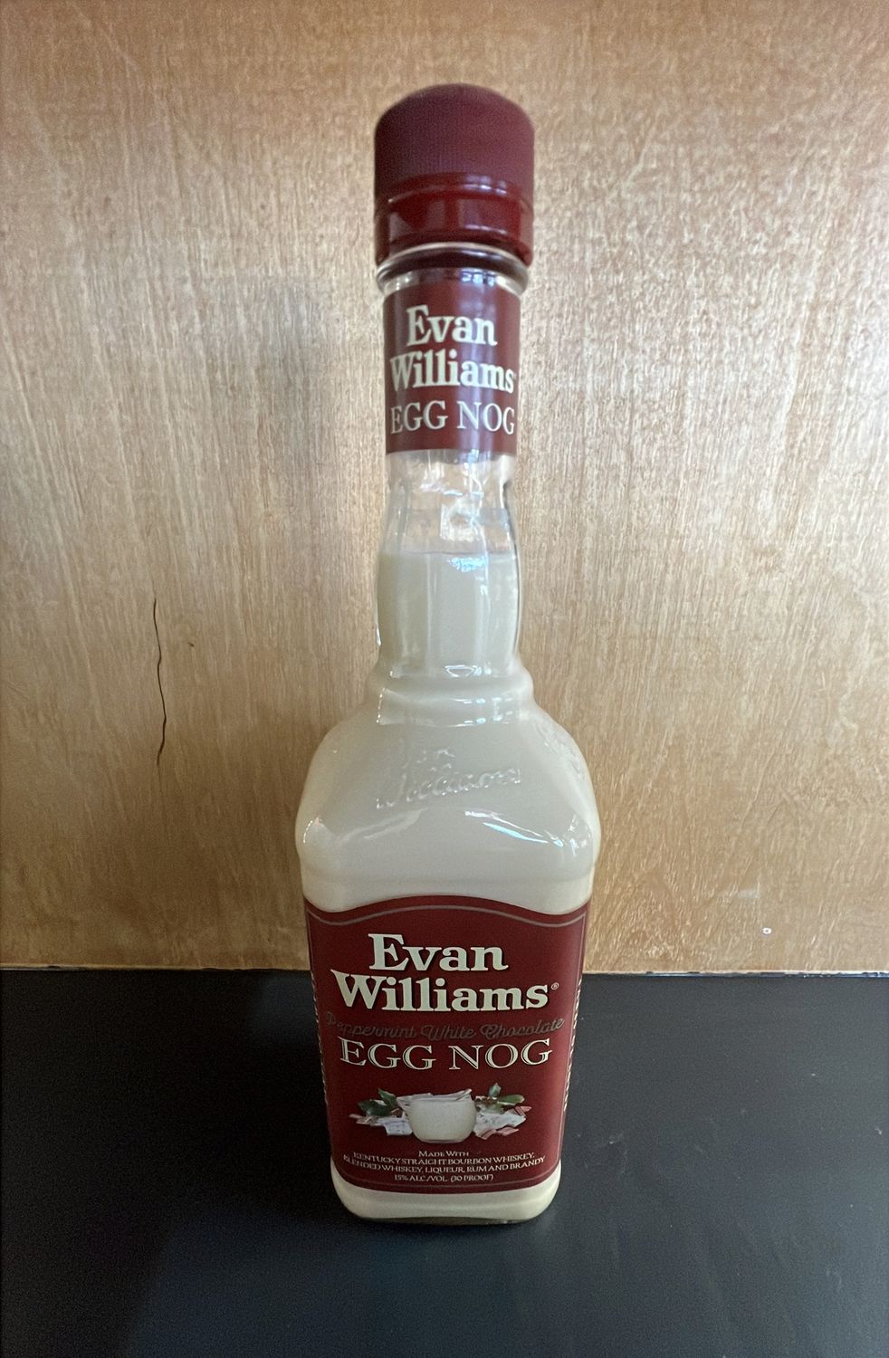 EVAN WILLIAMS PEPPERMINT WHITE CHOCOLATE EGG NOG 750ML
