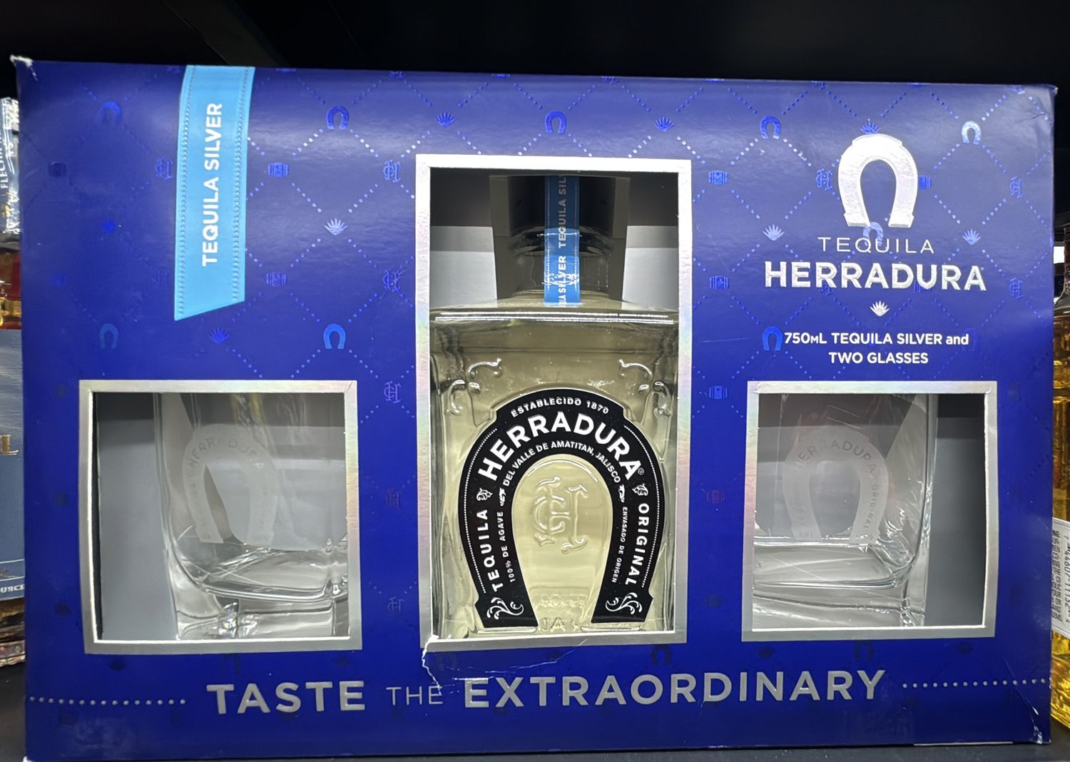 HERRADURA BLANCO SET 750ML