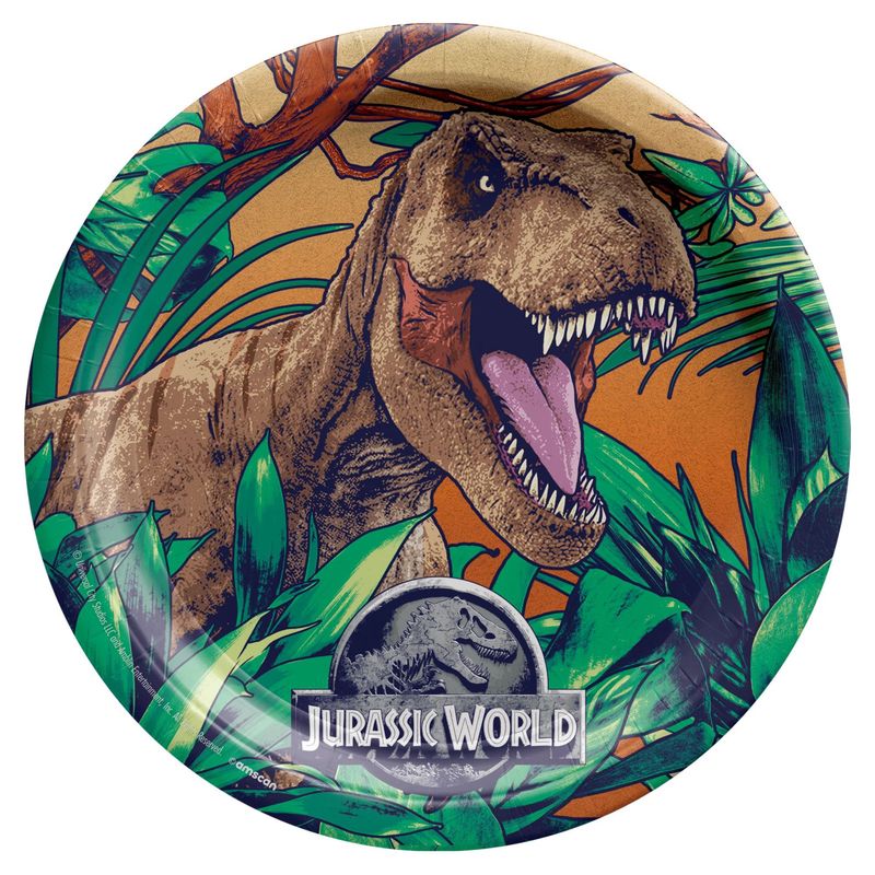 Jurassic World Into the Wild Round Plates, 9"	cake plate