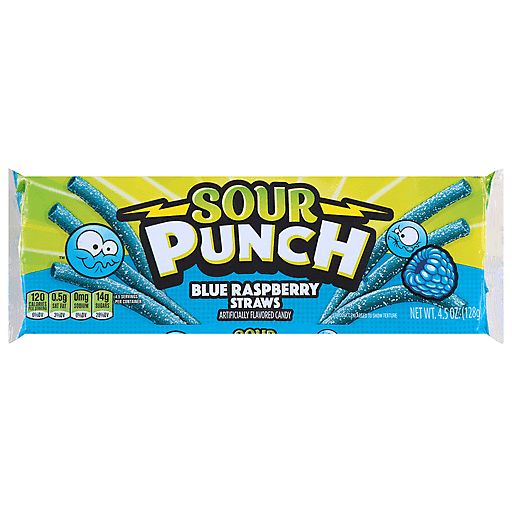 Sour Punch Straws Blue Raspberry 1pc