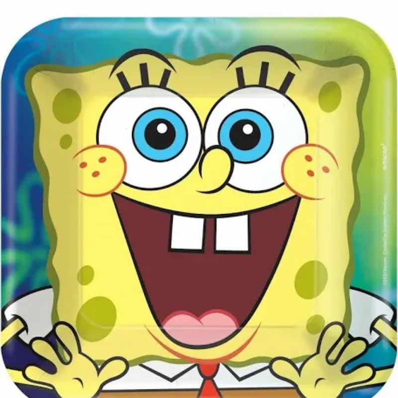 Spongebob Cake Plate 7” round cake plate
