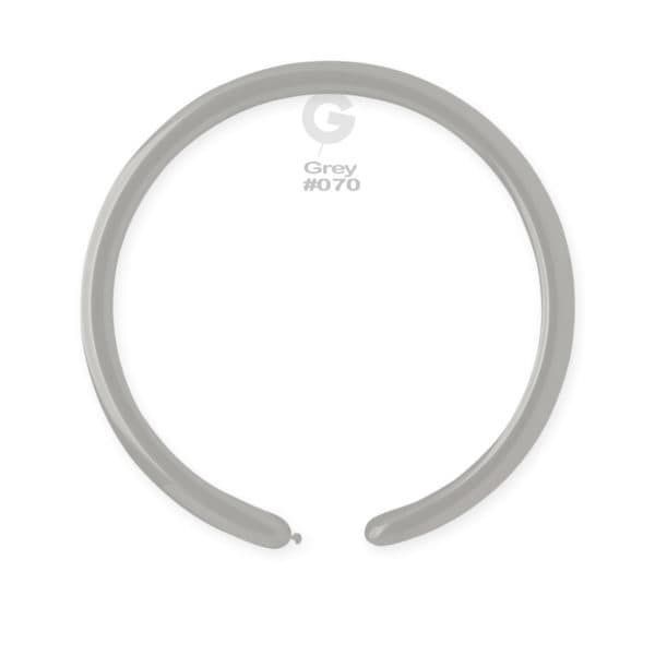 Gemar Standard Grey Latex Balloons #070 1in - 50 pieces