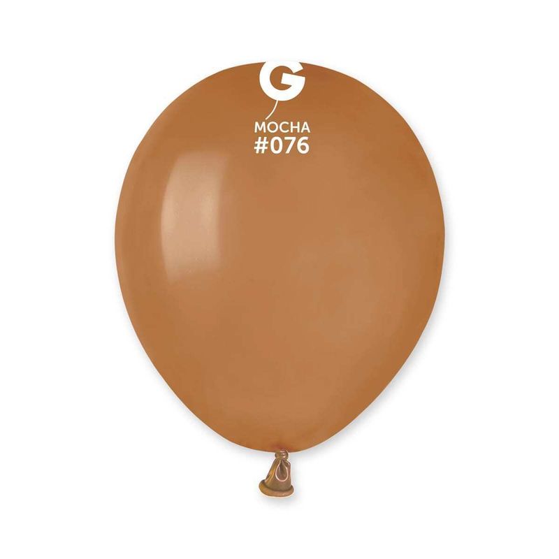 Gemar Standard Mocha Latex Balloons #076 5in - 100 pieces