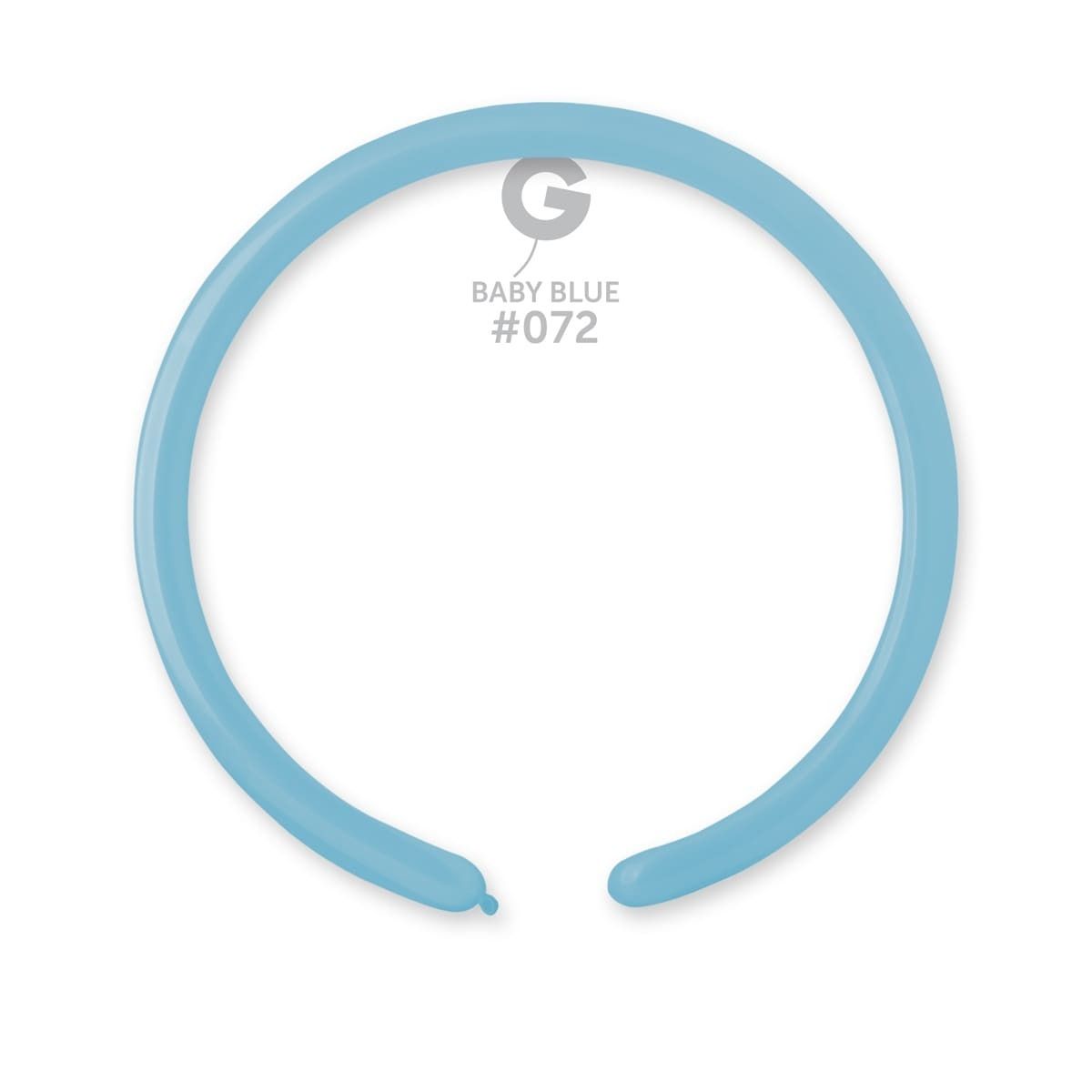 Gemar Standard Baby Blue Latex Balloons #072 1in - 50 pieces