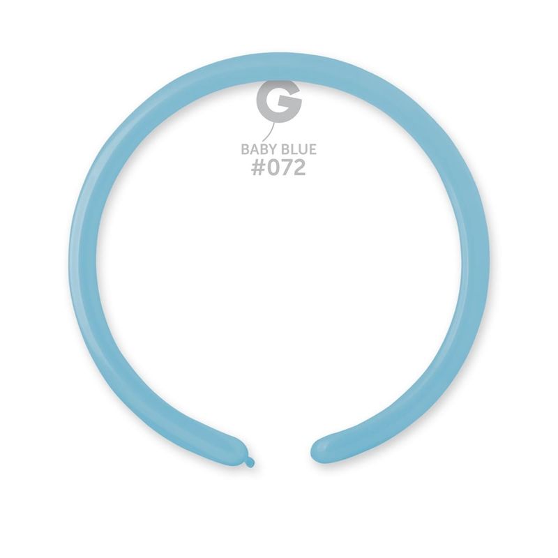 Gemar Standard Baby Blue Latex Balloons #072 1in - 50 pieces