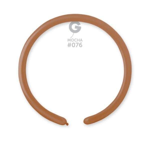 Gemar Standard Mocha Latex Balloons #076 1in - 50 pieces
