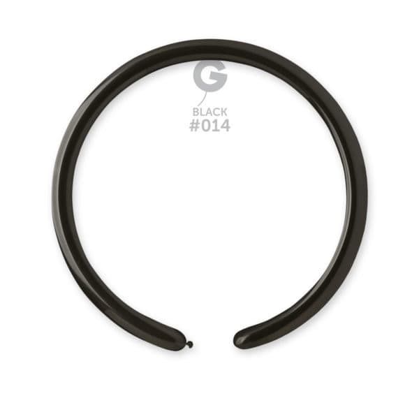 Gemar Standard Black Latex Balloons #014 1in - 50 pieces
