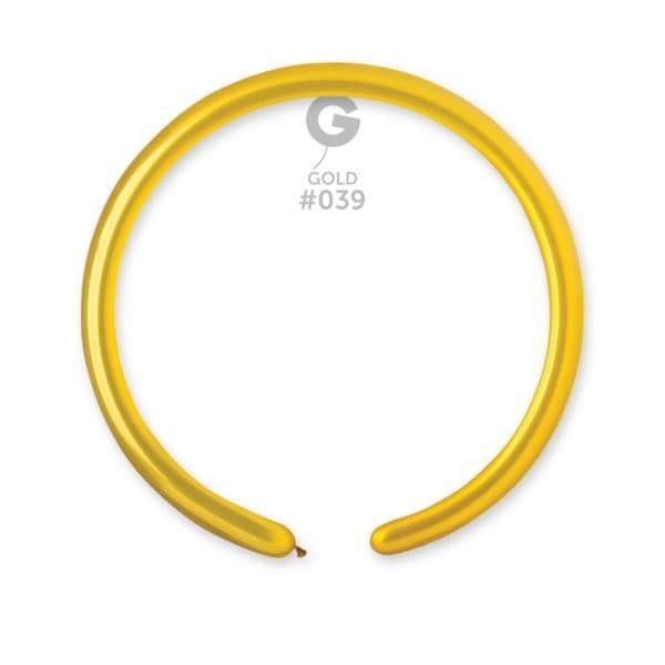 Gemar Metal Gold Latex Balloons #039 1in - 50 pieces