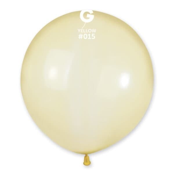 Gemar Crystal Yellow Latex Balloons #015 19in - 25 pieces