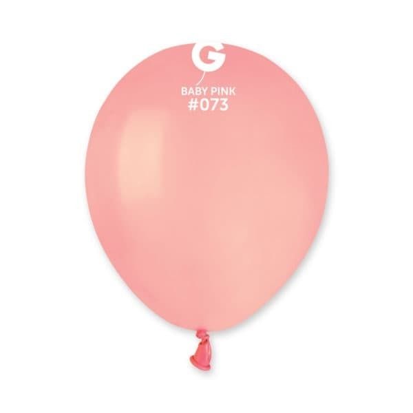 Gemar Standard Baby Pink Latex Balloons #073 5in - 100 pieces