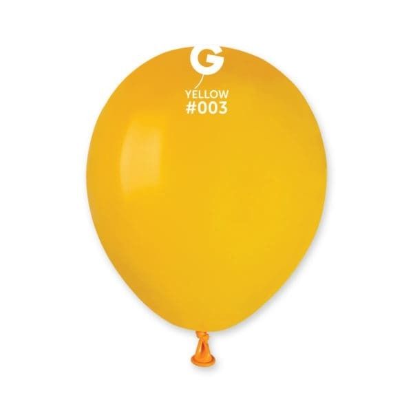Gemar Standard Yelow Latex Balloons #003 5in - 100 pieces
