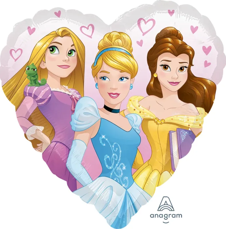 Foil Balloon Princess Dream Big Heart 18in
