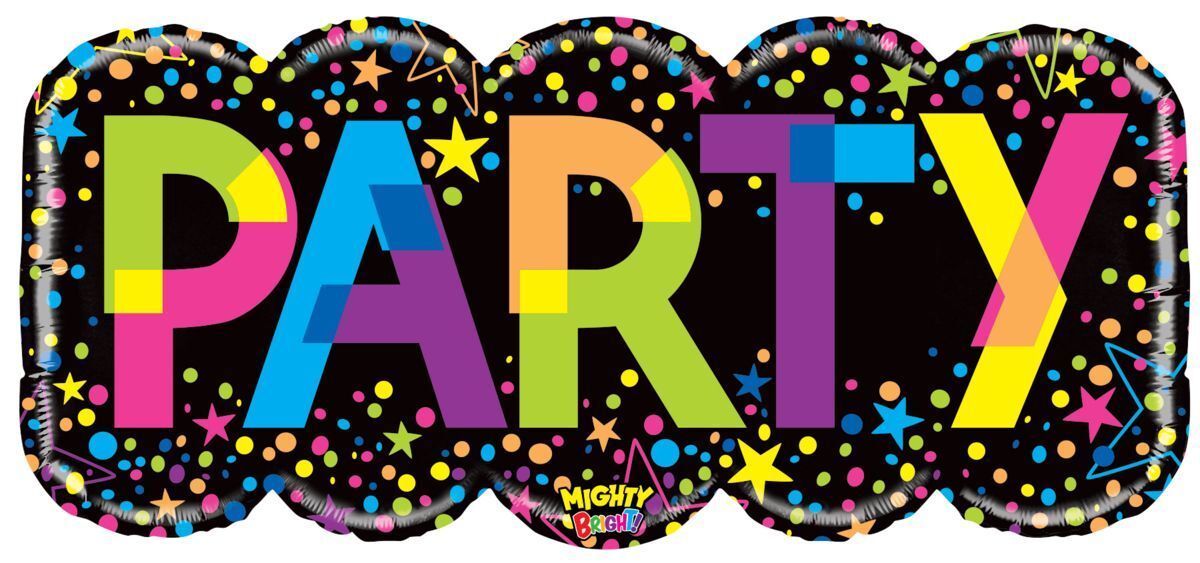 Foil Balloon Mighty Colorful Party Shape 38in