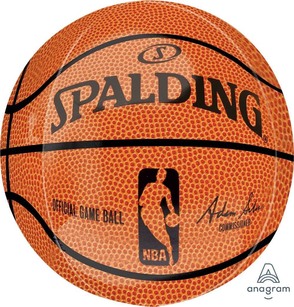 Foil Balloon Orbz Nba Spalding Basketball 15in