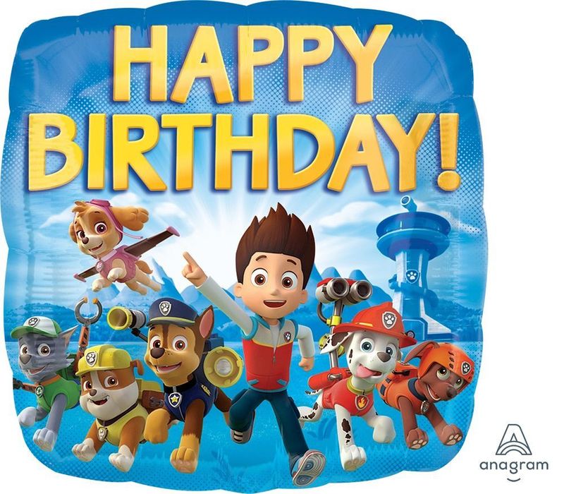 Foil Balloon Paw Patrol Birthday 18in