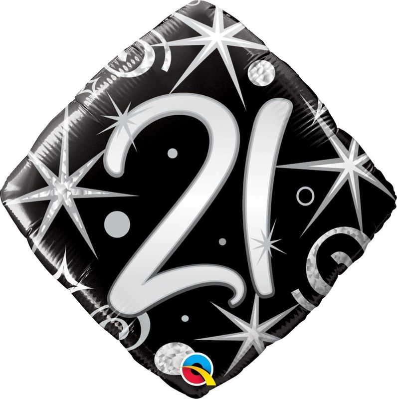 Foil Balloon Elegant Sparkles & Swirls Diamond 18in