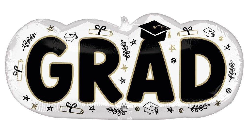 Foil Balloon Grad Sketched Impressions Super Shape 30in
