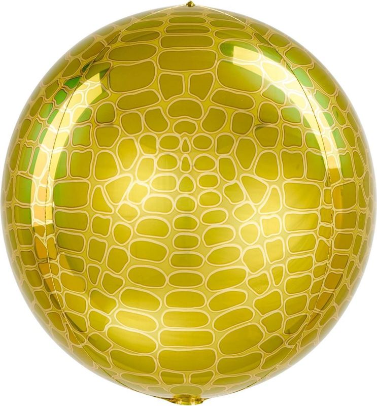 Foil Balloon Orbz Alligator Animal Print 15in