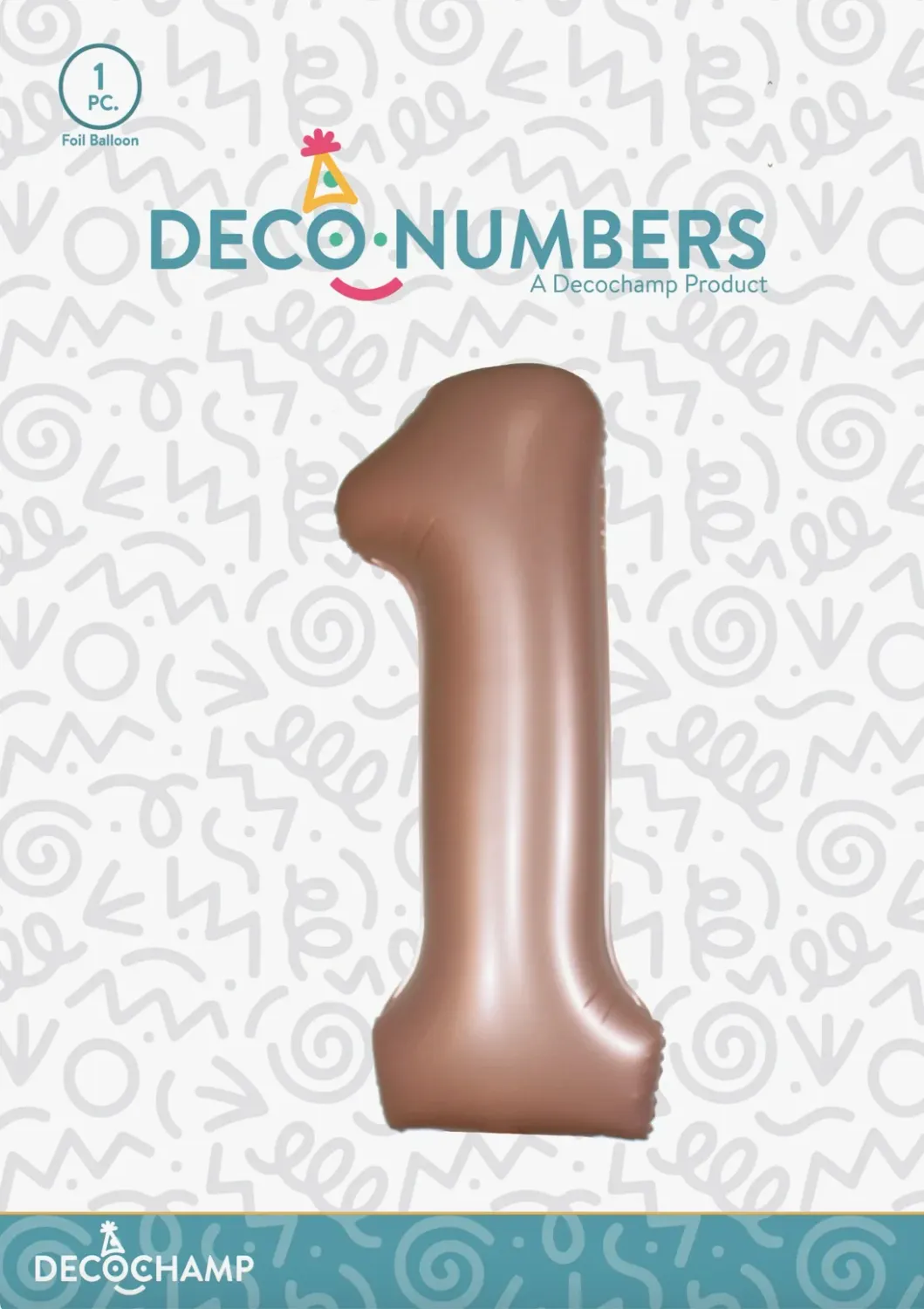DecoNumber 1 Dusty Rose 34in