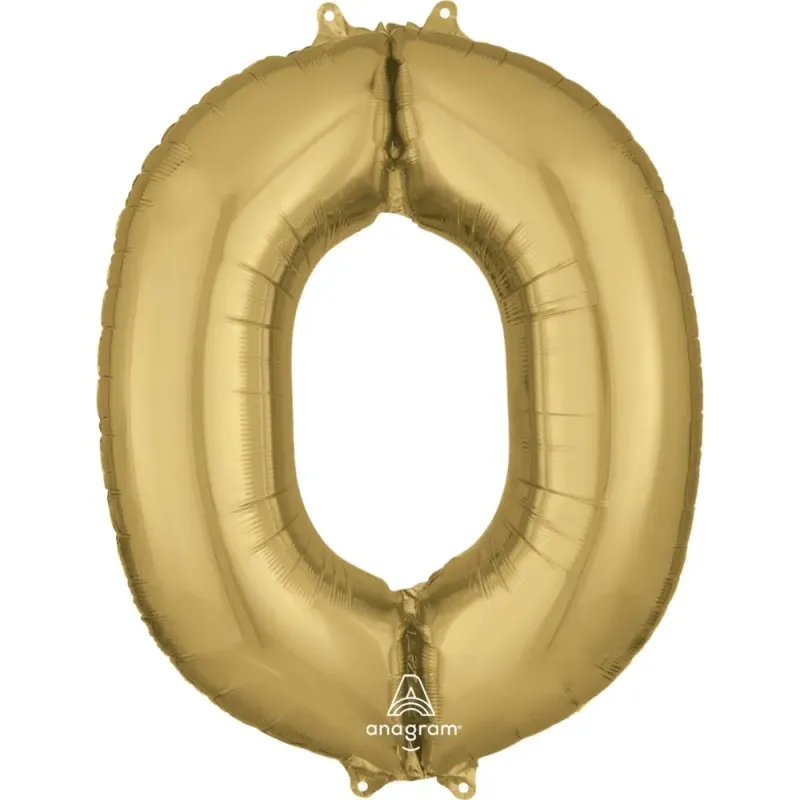 Foil Balloon Letter O White Gold 34in