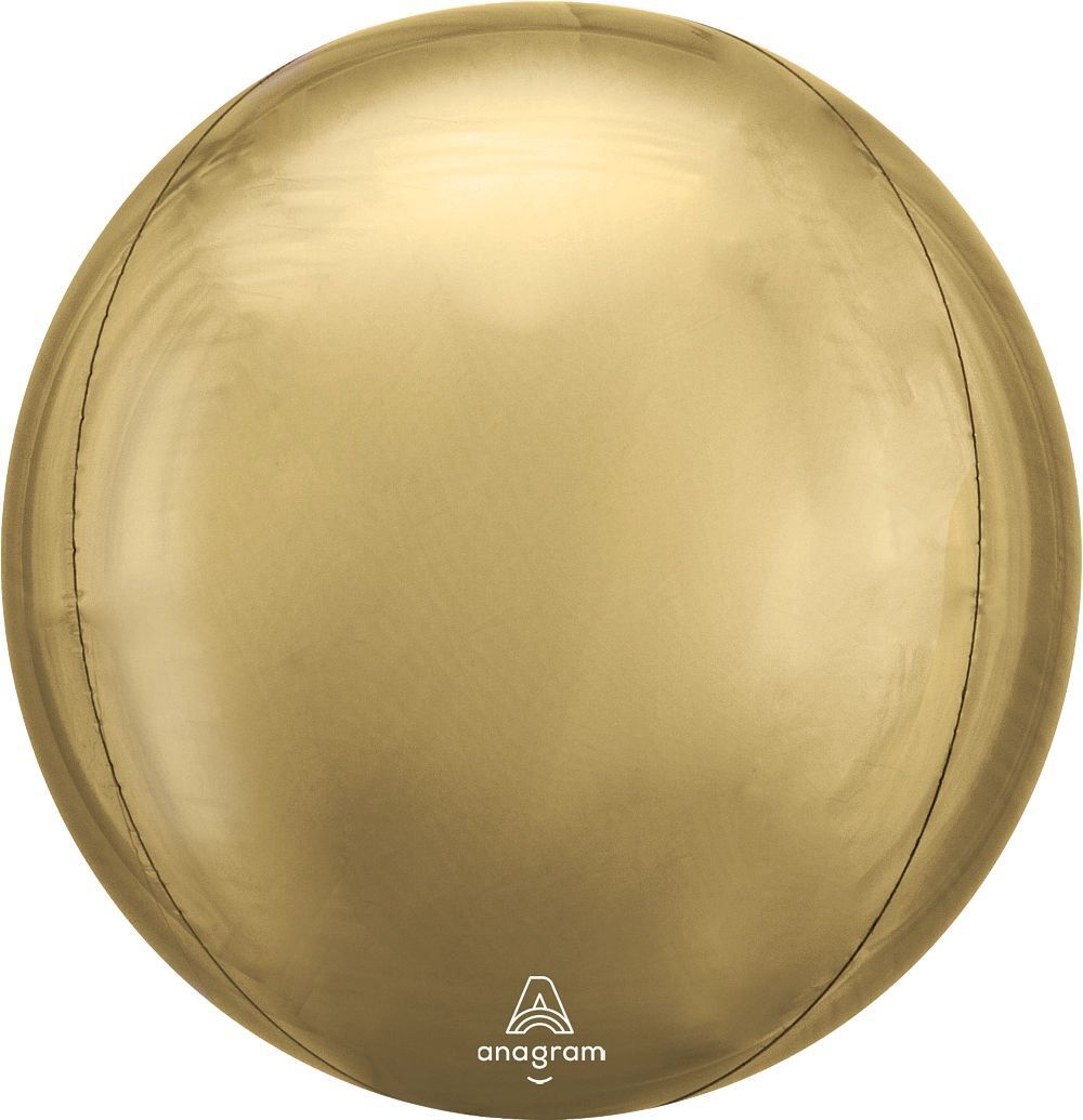 Foil Balloon Orbz White Gold  21in
